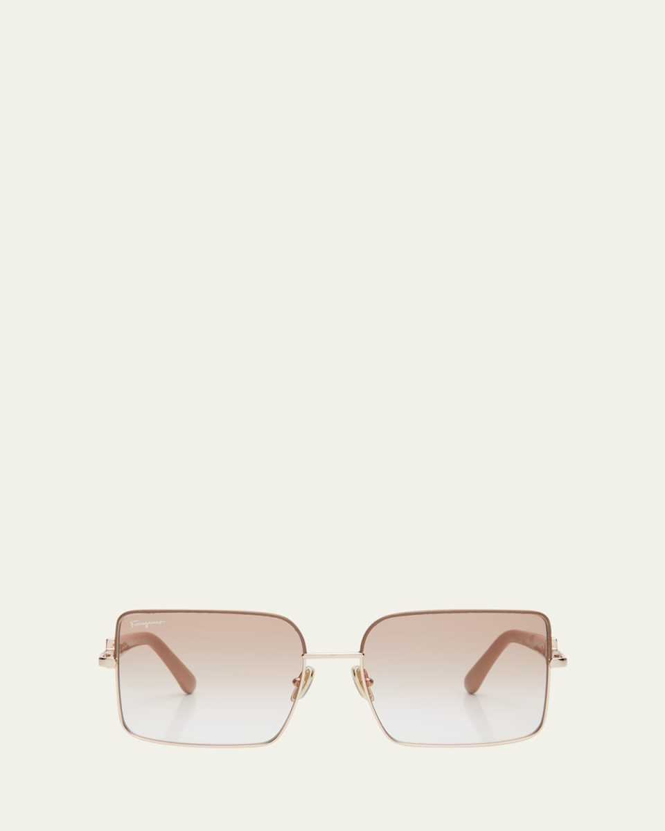 Gancio Square Mixed-Media Sunglasses